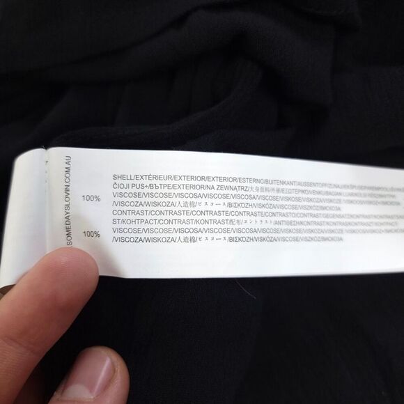 SOMEDAYS LOVIN Whimsigoth Boho Fairy Witchy Midi Dress Star Embroidered XS Black - Picture 9 of 9